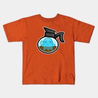 CUTE HALLOWEEN GHOST IN COFFEE POT Kids T-Shirt